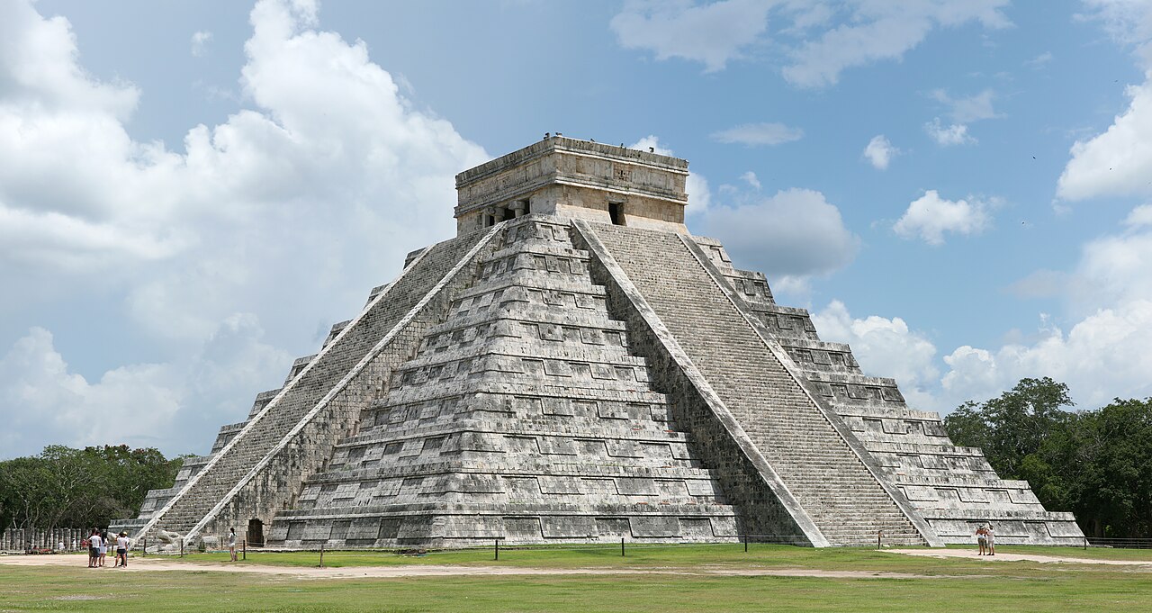 The stepped pyramid of El Castillo at Chichén Itzá.